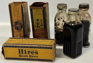 Vintage 1929 Hires Root Beer Extract - 3 Bottles In Original Boxes - Picture 1 of 4