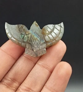 Colgante Águila Labradorita - Pájaro de Cristal Tallado a Mano, Talla de Piedras Preciosas Naturales - Imagen 1 de 12