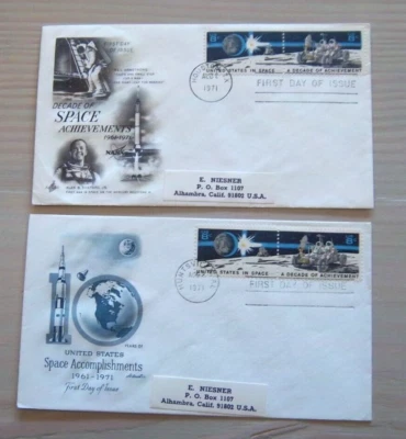 Sc. 1434 - 1435 / 1435a Decade of Space Achievements - Pair - First Day Covers - Image 1 of 2