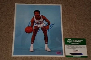 WALT FRAZIER SIGNED AUTOGRAPHED VINTAGE 8X7 PHOTO NEW YORK KNICKS SGC AUTHENTIC - Picture 1 of 1