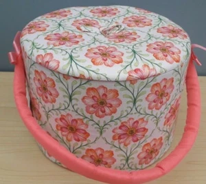 BNWT Craft/Sewing Organiser 'Blossoming Trellis' Cream/Pink/Peach Floral Design - Picture 1 of 4
