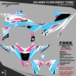 YFZ450R Graphics 2014-Newer DFR Eternal Electric Colors Sides Fenders  - Picture 1 of 5