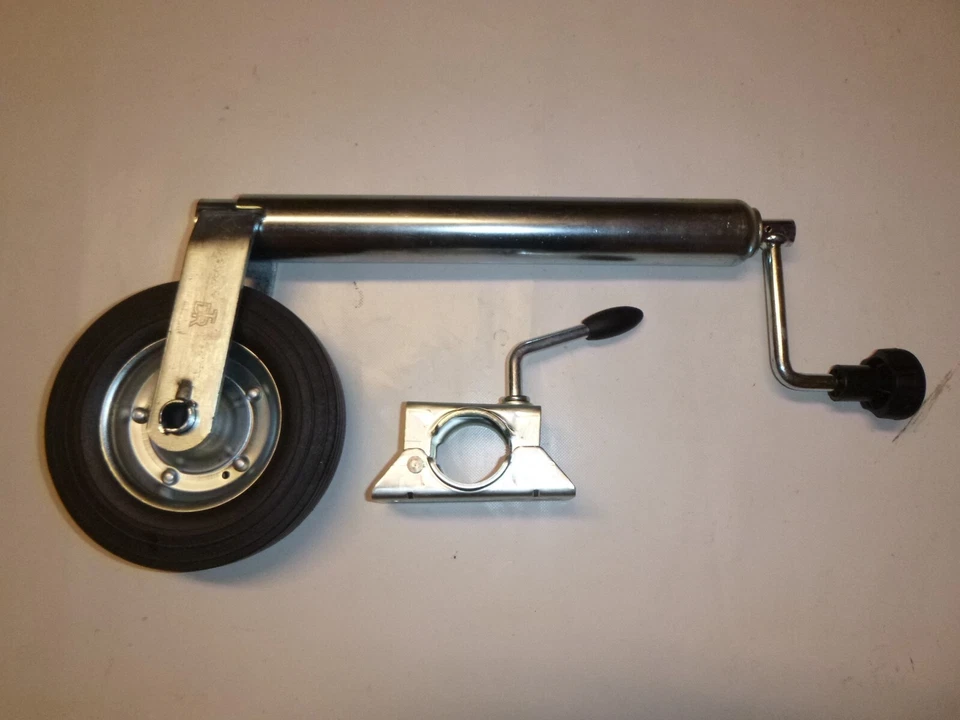 Stützrad Stahlfelge  Bugrad u. Klemmschelle 150kg 48mm f. Anhänger Wohnwagen - Bild 1 von 1