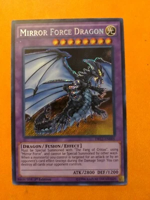 YuGiOh Card Secret Rare Mirror Force Dragon 1st Edition DRL2-EN005 - Image 1 of 4