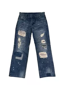 Armani Exchange Distressed Paint Splattered Denim Jeans Men's Size 32 Regular - Picture 1 of 8