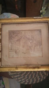 RARE LATE 1800's PHOTO HOUSE AND PEOPLE , DE  - Picture 1 of 4