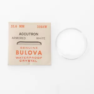 Original Genuine Bulova 316AW Acrylic Clear Crystal 33.6mm Watch Part (C1D11) - Picture 1 of 1