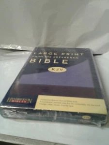 Kjv Large Print Thinline Reference Bible -  Violet, Hendrickson - Picture 1 of 3