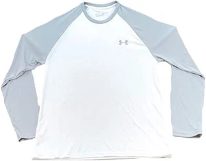 Under Armour Uomo Velocity Manica Lunga Bianco/Grigio Taglia Media UA182 Nuovo con etichette - Foto 1 di 2
