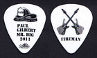 Mr. Big Paul Gilbert Fireman White Guitar Pick - 2011 Tour