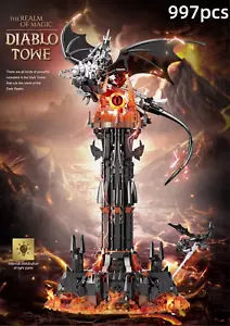 Moc-Lord Movie Rings Model The Fell Beast Magic Tower Building Blocks Fortress - Picture 1 of 4