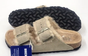 Birkenstock Damen Arizona Lammfell Wildleder taupe 40 - Bild 1 von 4