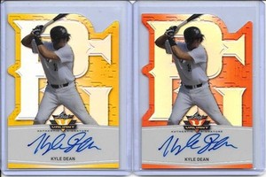 2014 Leaf Valiant Perfect Game Kyle Dean Yellow Prismatic RC Auto 1/5 OF