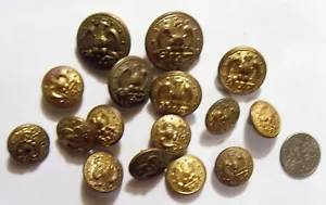 Lotto 16 bottoni metallo antichi USA marina Eagle Anchor dal 1851 al 1941 52365 - Foto 1 di 6