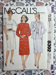 McCall's Sewing Pattern 8392 Misses' Jacket and Dress Size 10 FF UNCUT - Picture 1 of 2