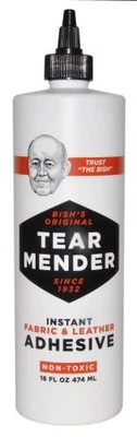 Adhesivo instantáneo de tela y cuero Tear Mender, botella de 16 oz, TG-16 Foto 1 de 4