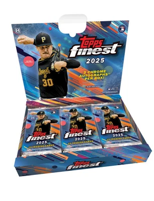 2025 TOPPS FINEST MLB Baseball HOBBY BOX (2 CHROME AUTOs PER BOX) FAST SHIPPING - Image 1 of 3