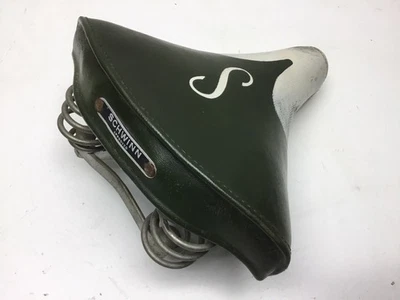 Bicicleta Colegial Original Schwinn S Seat Verde Blanco Años 60 De Colección Foto 1 de 4