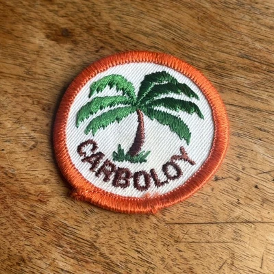 Vintage Carboloy Sew On Patch Embroidered Palm Tree - Image 1 of 3