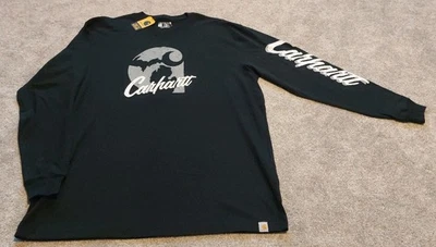 New! Carhartt Men's Size Large Tall Black Long Sleeve Michigan Shirt - Image 1 of 4