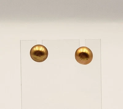 Pendientes Honora plata esterlina 9,8 mm naranja champagne perla poste trasero Foto 1 de 4