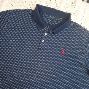 Polo Ralph Lauren Blue Anchor AOP Poloshirt Herren XXL Golf Preppy Red Pony Plus - Bild 1 von 10