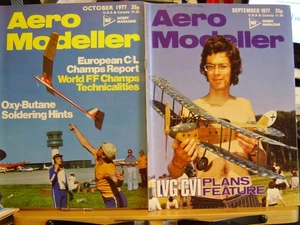 2 X AEROMODELLER 1977  MODEL AIRCRAFT  MAGAZINES SEPTEMBER OCTOBER 1977 - Imagen 1 de 3