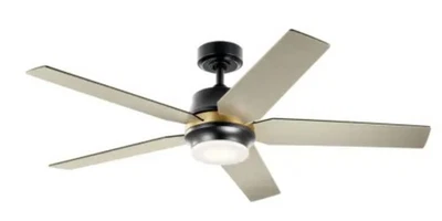 52" LED 3spd Ceiling Fan Satin Black Maeve 300059 SBK Kichler Lighting Fan - Image 1 of 4