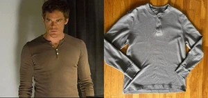 Eddie Bauer, Thermal Henley Waffle Knit - Large - Light Brown, Dexter Kill Shirt - Picture 1 of 12