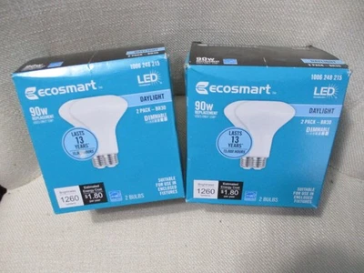 Ecosmart LED 90W Replacement BR30 Daylight Bulbs Dimmable 2-2 Packs 4 bulb total - Image 1 of 3