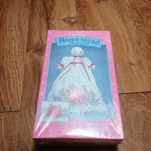 Vtg 1990 Cross Stitch Homestead WonderArt  Pillowcase Doll Kit Abigaile New  - Picture 1 of 6