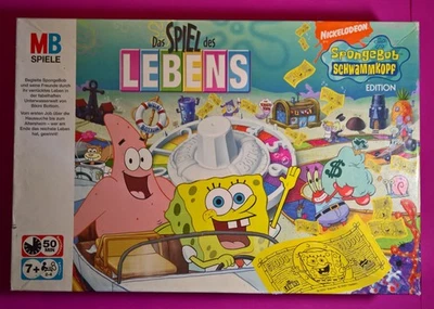 MB SPIELE  Das SPIEL des LEBENS SpongeBob SCHWAMMKOPF EDITION ( Vollständig ) - Bild 1 von 4