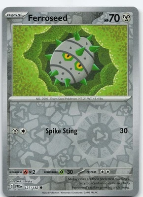 Ferroseed 127/182 Common Reverse Holo SV04: Paradox Rift NM Pokémon - Image 1 of 2