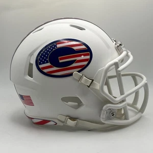 Mini casco de fútbol americano Green Bay Packers PERSONALIZADO blanco mate estrellas y rayas - Imagen 1 de 3