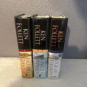 Ken Follett The Century Trilogy Fall of Giants HC DJ Complete - 1st Print 1/3 - Foto 1 di 9
