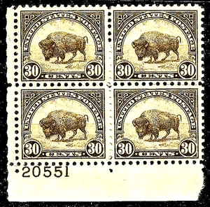 🚩U.S. STAMP #700 Mint NH Plate Block 20551 - 1931 30c Bison, Rotary  - Picture 1 of 2