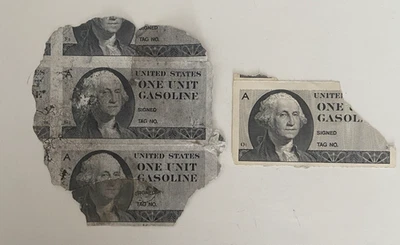 UNITED STATES GAS RATION COUPONS 1974  WASHINGTON RARE ARAB OIL CRISIS EMBARGO - Image 1 of 4