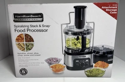 Hamilton Beach 70815 Spiralizing Stack & Snap Food Processor - Black - Image 1 of 2