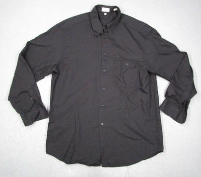 Zanella Shirt Mens XL Black Button Up Long Sleeve Work Vintage Made in Italy - Image 1 of 4