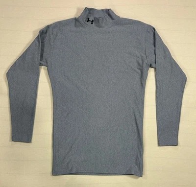 Мальчики под Armour сжатия длинным рукавом насмешливый шеи рубашка Sz L серый - Изображение 1 из 4