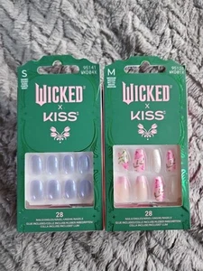 Kiss Nails LOT of 2 Wicked Press On Nails (1) Short (1) Medium SEALED NEW - Picture 1 of 8