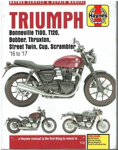 TRIUMPH BONNEVILLE T100 T120 BOBBER THRUXTON ST.TWIN CUP 2016-17 REPARATURANLEITUNG - Bild 1 von 1