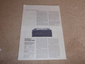 Heathkit AA-1800 Super Amplifier Review,1982, 2 pages