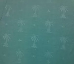 P KAUFMANN JACQUARD PALMA LAGHETTO BLU SLUB TESSUTO TAFFETÀ DA CANTIERE 54"W - Foto 1 di 5