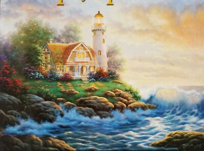 Judy Gibson Lighthouse Puzzle Prism art Perfect Place jigsaw Coastal 13x19" 500 - Image 1 of 4