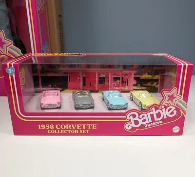 Barbie The Movie Hot Wheels 1956 Corvette 4-Pack Collectors cars NIB  - Image 1 of 4