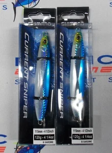 PLANTILLA DE FRANCOTIRADOR SHIMANO CURRENT 120gr, PACK DE 2, SARDINA AZUL NUEVO EN PAQUETE - Imagen 1 de 1