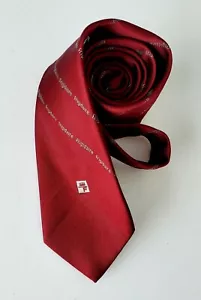 Cravatta collo uomo vintage FRIGIDAIRE Company LOGO "Il Presidente" rosso scuro bordeaux - Foto 1 di 8