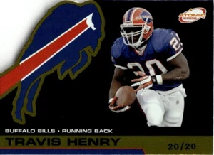 2002 Pacific Atomic Die Cut Gold SSP Travis Henry 20/20 Buffalo Bills #5 - Picture 1 of 2