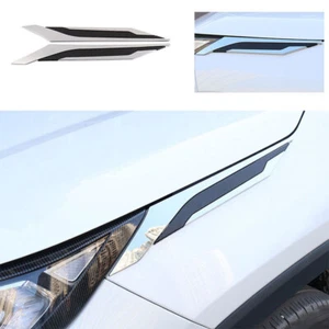2PC ABS Chrome Side headlight Molding Strip Cover Trim For Toyota RAV4 2019-2022 - Picture 1 of 9